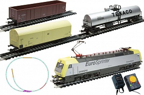 Стартовый набор Mehano Prestige - электровоз Eurosprinter с 3-мя вагонами (Mehano, PR02-259)